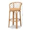 Baxton Studio Orchard Modern Bohemian Natural Brown Rattan Bar Stool 203-12588 - alternate 3
